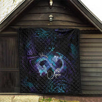 Polynesian Personalized Memorial Quilt Oceanic Infinity Symbol - Until We Meet Again - Polynesian Pride