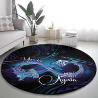 Polynesian Personalized Memorial Round Carpet Oceanic Infinity Symbol - Until We Meet Again - Polynesian Pride
