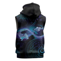 Polynesian Personalized Memorial Sleeveless Zip Hoodie Oceanic Infinity Symbol - Until We Meet Again LT7 - Polynesian Pride