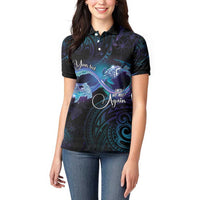 Polynesian Personalized Memorial Women Polo Shirt Oceanic Infinity Symbol - Until We Meet Again - Polynesian Pride