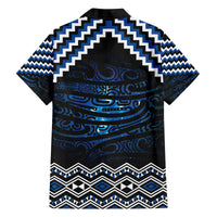 New Zealand Matariki Family Matching Off The Shoulder Long Sleeve Dress and Hawaiian Shirt Galaxy Styled Taniko