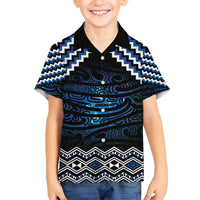 New Zealand Matariki Kid Hawaiian Shirt Galaxy Styled Taniko