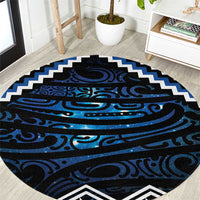 New Zealand Matariki Round Carpet Galaxy Styled Taniko