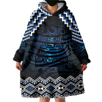 New Zealand Matariki Wearable Blanket Hoodie Galaxy Styled Taniko
