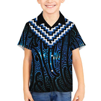New Zealand Matariki Family Matching Short Sleeve Bodycon Dress and Hawaiian Shirt Galaxy Poutama Motifs