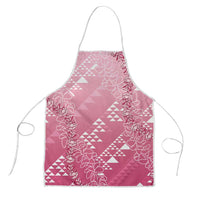 Hawaii Rose Pink Kapa Apron Vintage 'Ohe Kāpala Motifs Mix Plumeria Leis LT7 Rose Pink - Polynesian Pride