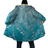 Hawaii Turquoise Kapa Cloak Vintage 'Ohe Kāpala Motifs Mix Plumeria Leis LT7 - Polynesian Pride