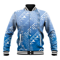 Hawaii Royal Blue Kapa Baseball Jacket Vintage 'Ohe Kāpala Motifs Mix Plumeria Leis LT7 Unisex Royal Blue - Polynesian Pride