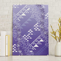 Hawaii Lavender Kapa Canvas Wall Art Vintage 'Ohe Kāpala Motifs Mix Plumeria Leis LT7 Without Frame Lavender - Polynesian Pride