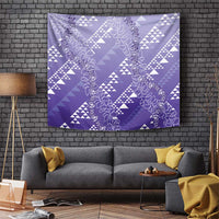 Hawaii Lavender Kapa Tapestry Vintage 'Ohe Kāpala Motifs Mix Plumeria Leis LT7 Lavender - Polynesian Pride