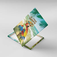 Aloha Hawaii It's 5 o'clock Somewhere Canvas Wall Art LT7 With Frame Blue - Polynesian Pride