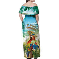 Aloha Hawaii It's 5 o'clock Somewhere Family Matching Off Shoulder Maxi Dress and Hawaiian Shirt LT7 - Polynesian Pride