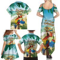 Aloha Hawaii It's 5 o'clock Somewhere Family Matching Summer Maxi Dress and Hawaiian Shirt LT7 - Polynesian Pride