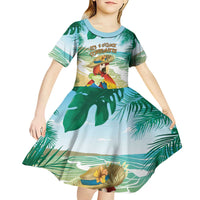 Aloha Hawaii It's 5 o'clock Somewhere Kid Short Sleeve Dress - Polynesian Pride