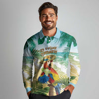 Aloha Hawaii It's 5 o'clock Somewhere Long Sleeve Polo Shirt LT7 - Polynesian Pride