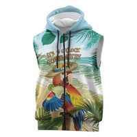 Aloha Hawaii It's 5 o'clock Somewhere Sleeveless Zip Hoodie LT7 Blue - Polynesian Pride