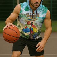 Aloha Hawaii It's 5 o'clock Somewhere Sleeveless Zip Hoodie LT7 - Polynesian Pride