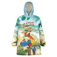 Aloha Hawaii It's 5 o'clock Somewhere Wearable Blanket Hoodie LT7 One Size Blue - Polynesian Pride