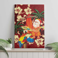 Crimson Red Tropical Christmas Hawaii Tapa Canvas Wall Art Aloha Santa Drink Party LT7 - Polynesian Pride