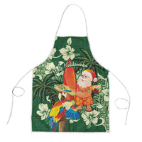 Moss Green Tropical Christmas Hawaii Tapa Apron Aloha Santa Drink Party LT7 Green - Polynesian Pride