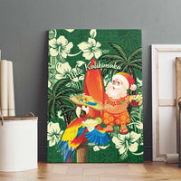 Moss Green Tropical Christmas Hawaii Tapa Canvas Wall Art Aloha Santa Drink Party LT7 - Polynesian Pride