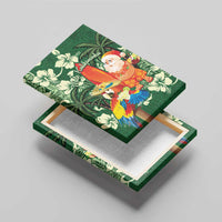 Moss Green Tropical Christmas Hawaii Tapa Canvas Wall Art Aloha Santa Drink Party LT7 - Polynesian Pride