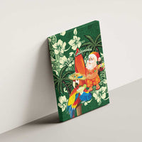Moss Green Tropical Christmas Hawaii Tapa Canvas Wall Art Aloha Santa Drink Party LT7 - Polynesian Pride