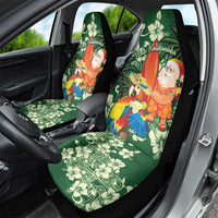 Moss Green Tropical Christmas Hawaii Tapa Car Seat Cover Aloha Santa Drink Party - Polynesian Pride