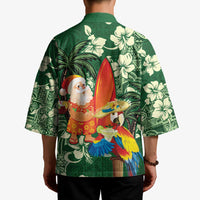 Moss Green Tropical Christmas Hawaii Tapa Kimono Aloha Santa Drink Party - Polynesian Pride