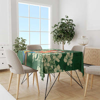 Moss Green Tropical Christmas Hawaii Tapa Tablecloth Aloha Santa Drink Party LT7 - Polynesian Pride