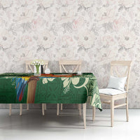 Moss Green Tropical Christmas Hawaii Tapa Tablecloth Aloha Santa Drink Party LT7 - Polynesian Pride