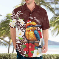 Felis Pasgua Guam Hawaiian Shirt Christmas Sihek Kingfisher with Guasali LT7 - Polynesian Pride