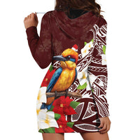 Felis Pasgua Guam Hoodie Dress Christmas Sihek Kingfisher with Guasali LT7 - Polynesian Pride