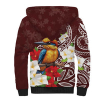 Felis Pasgua Guam Sherpa Hoodie Christmas Sihek Kingfisher with Guasali LT7 - Polynesian Pride