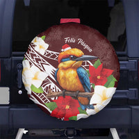 Felis Pasgua Guam Spare Tire Cover Christmas Sihek Kingfisher with Guasali LT7 - Polynesian Pride