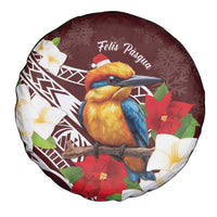 Felis Pasgua Guam Spare Tire Cover Christmas Sihek Kingfisher with Guasali LT7 - Polynesian Pride