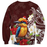 Felis Pasgua Guam Sweatshirt Christmas Sihek Kingfisher with Guasali LT7 - Polynesian Pride