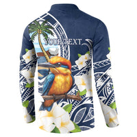 Hafa Adai Guam Button Sweatshirt Sihek Guam Kingfisher with Guasali LT7 - Polynesian Pride