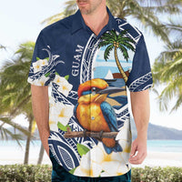 Hafa Adai Guam Hawaiian Shirt Sihek Guam Kingfisher with Guasali LT7 - Polynesian Pride