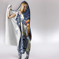 Hafa Adai Guam Hooded Blanket Sihek Guam Kingfisher with Guasali LT7 - Polynesian Pride