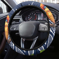 Hafa Adai Guam Steering Wheel Cover Sihek Guam Kingfisher with Guasali LT7 - Polynesian Pride