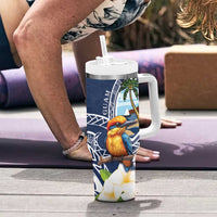 Hafa Adai Guam Tumbler With Handle Sihek Guam Kingfisher with Guasali LT7