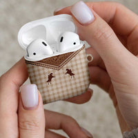 Aloha Hawaii Cowboys Paniolo AirPods Case Beige Palaka LT7 - Polynesian Pride