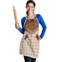 Aloha Hawaii Cowboys Paniolo Apron Beige Palaka LT7 - Polynesian Pride