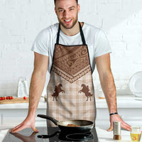 Aloha Hawaii Cowboys Paniolo Apron Beige Palaka LT7 - Polynesian Pride