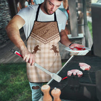 Aloha Hawaii Cowboys Paniolo Apron Beige Palaka LT7 - Polynesian Pride