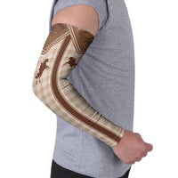 Aloha Hawaii Cowboys Paniolo Arm Sleeves Beige Palaka - Polynesian Pride