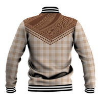 Aloha Hawaii Cowboys Paniolo Baseball Jacket Beige Palaka LT7 - Polynesian Pride