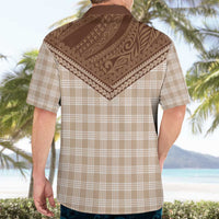 Aloha Hawaii Cowboys Paniolo Hawaiian Shirt Beige Palaka - Polynesian Pride
