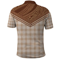 Aloha Hawaii Cowboys Paniolo Polo Shirt Beige Palaka - Polynesian Pride